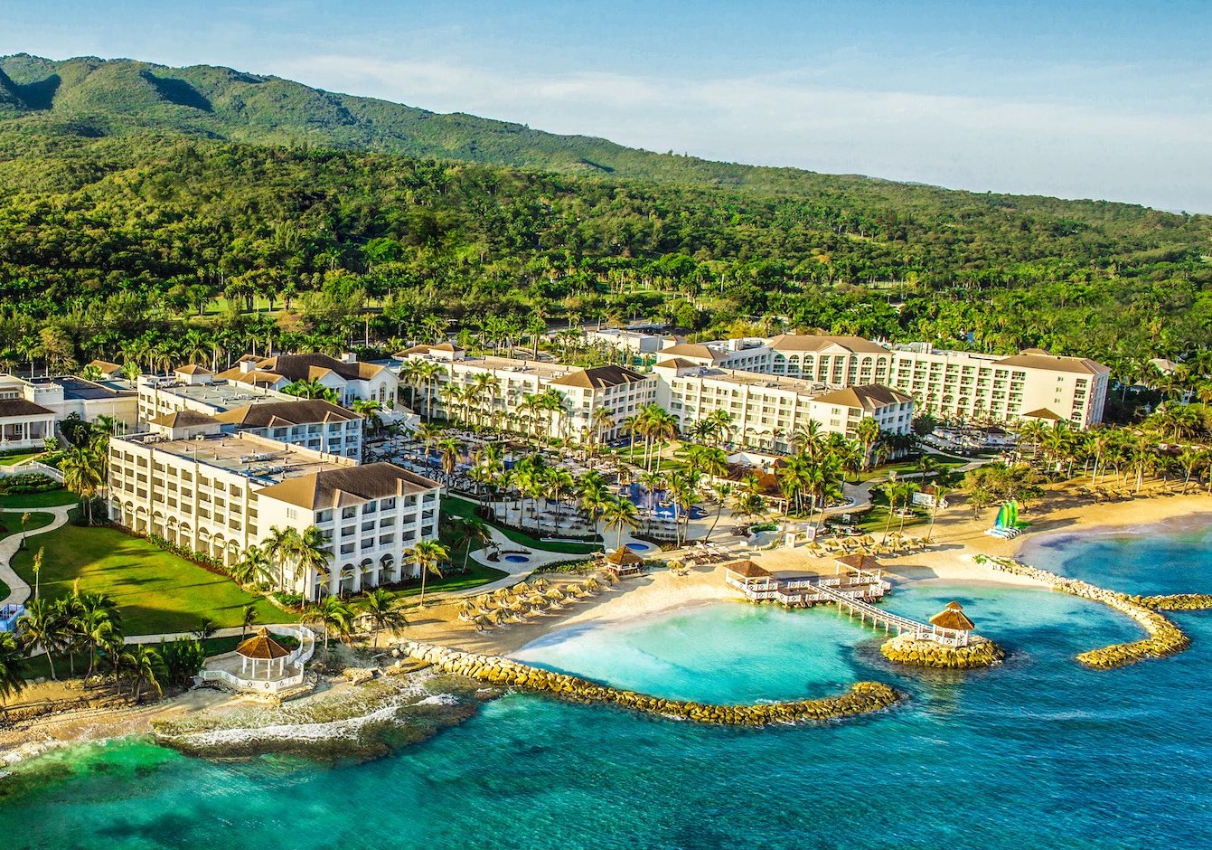 Aerial view of the Hyatt Rose Hall Resort in Jamaica