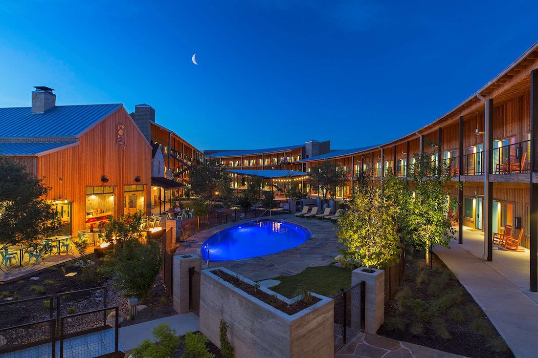 Courtyard Pool at the Lone Star Court in Austin, TX