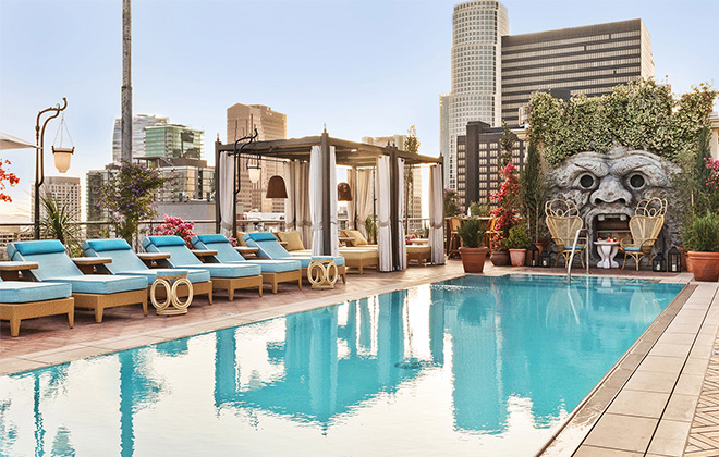 Outdoor Pool at NoMad Hotel Los Angeles, CA