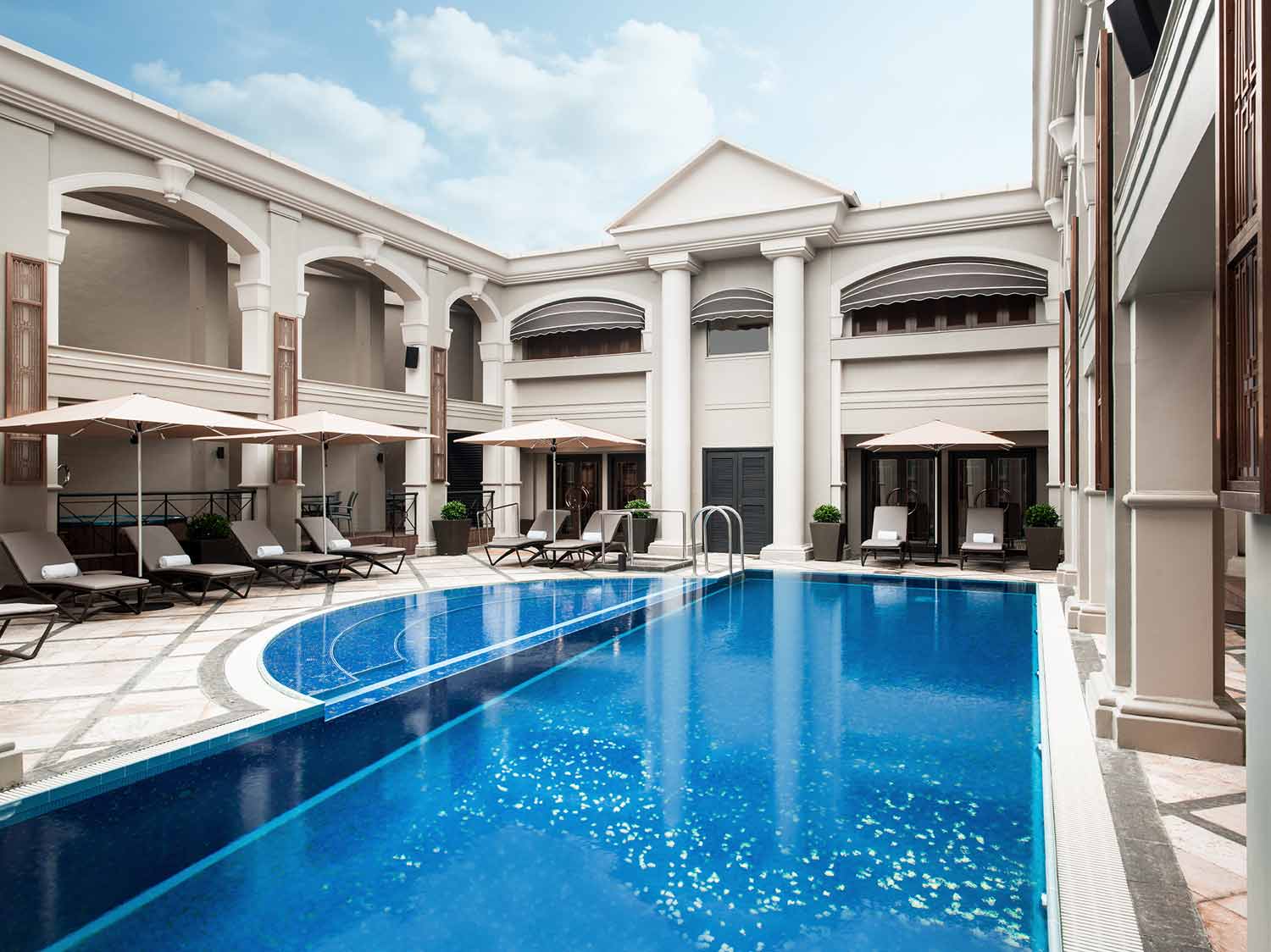 Outdoor Pool at Langham Hong Kong