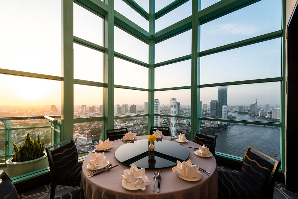 View from restaurant at the Chatrium Hotel Riverside Bangkok