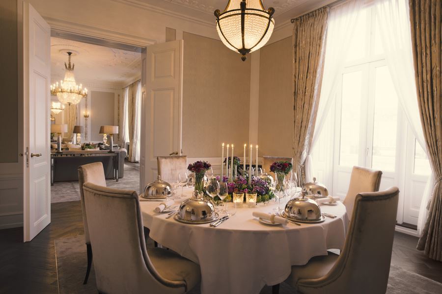 Royal Suite Dining Room at  Hotel D'Angleterre