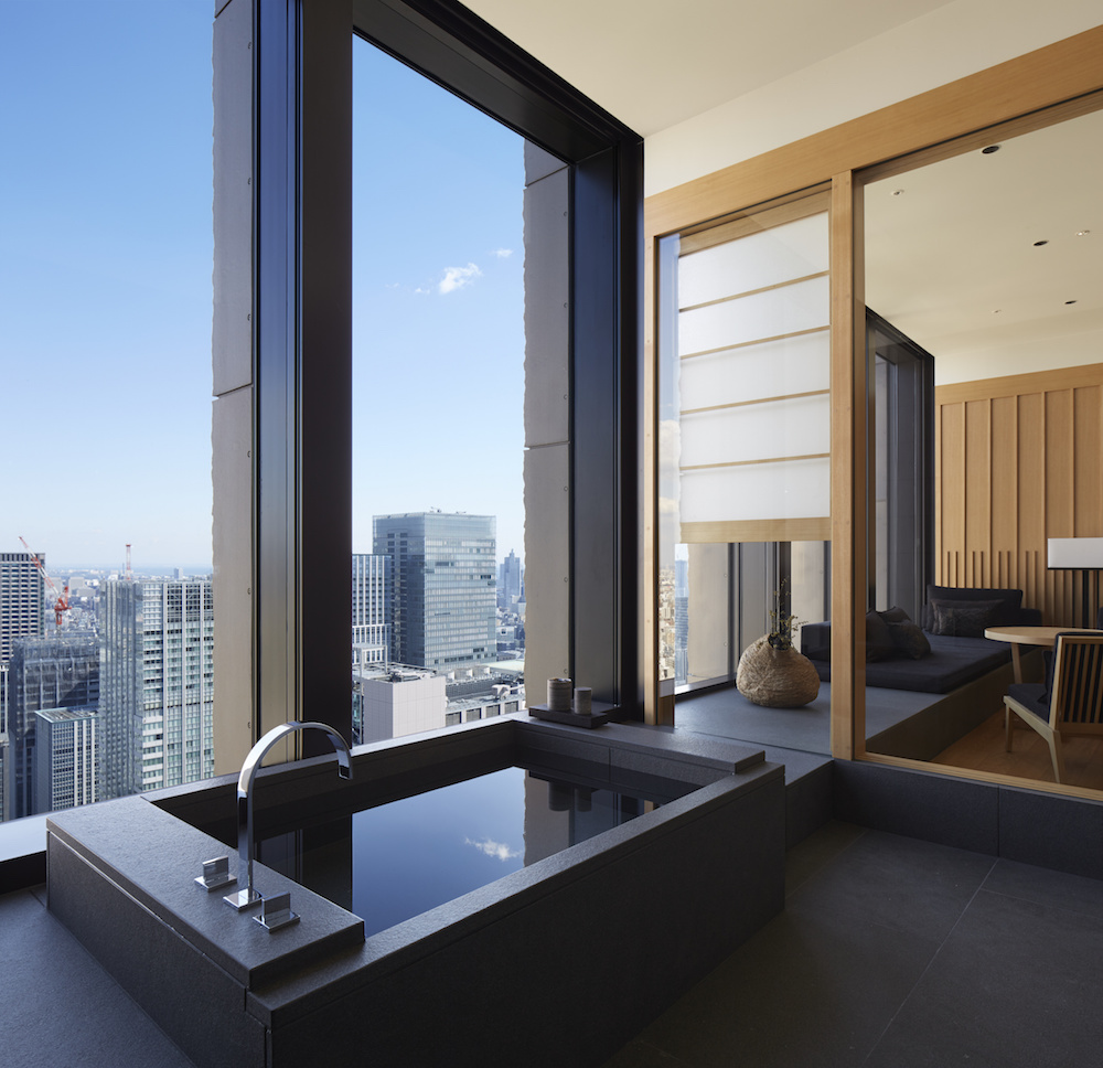 Suite bathroom at the Aman Tokyo