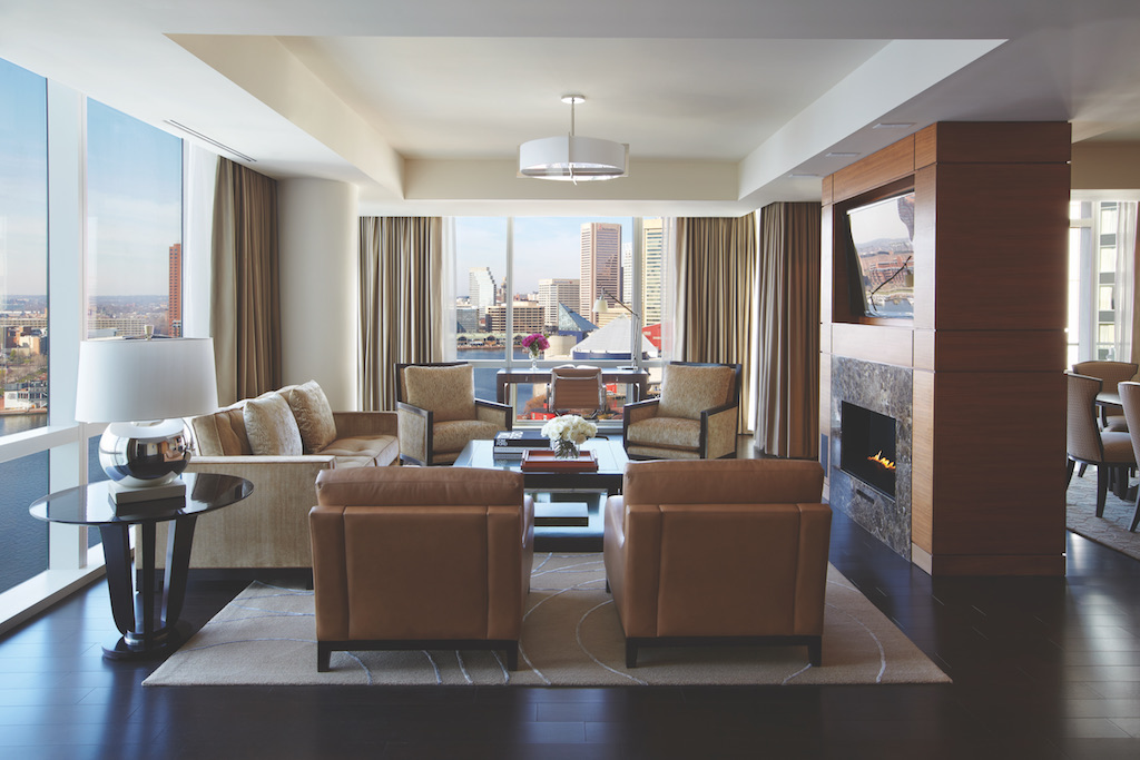 The Admiral Suite Living Room at the Four Seasons Baltimore