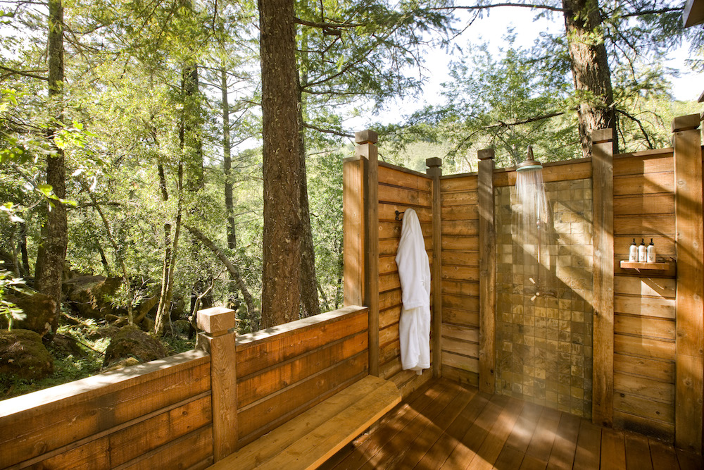 Outdoor Shower at the Calistoga Ranch
