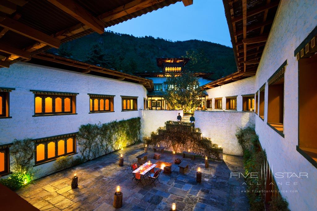 Courtyard of COMO Uma Paro, Paro, Bhutan