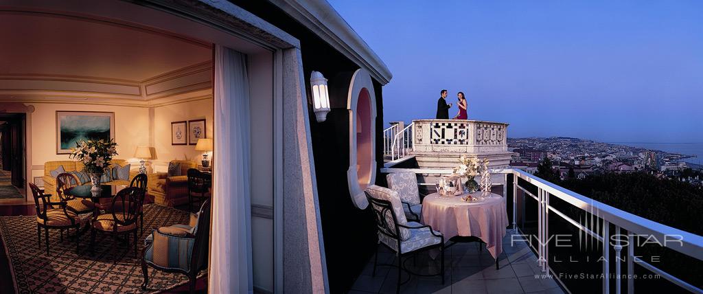 Tower Room Terrace at Olissippo Lapa Palace, Lisbon, Portugal