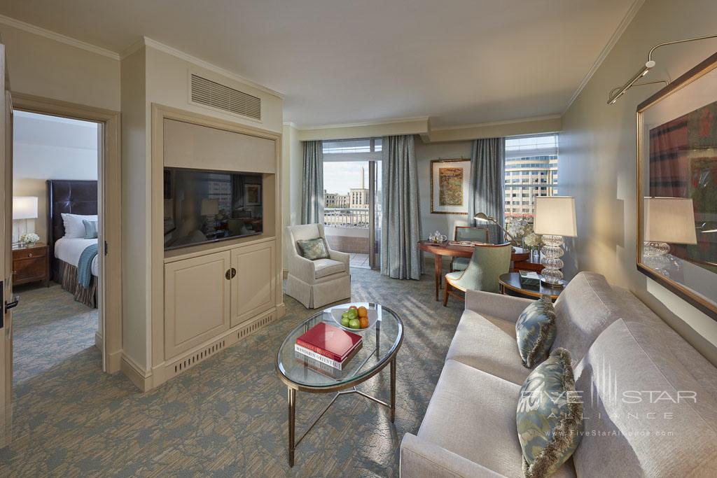 Executive City View Suite Living Room at Mandarin Oriental Washington, DC, United States