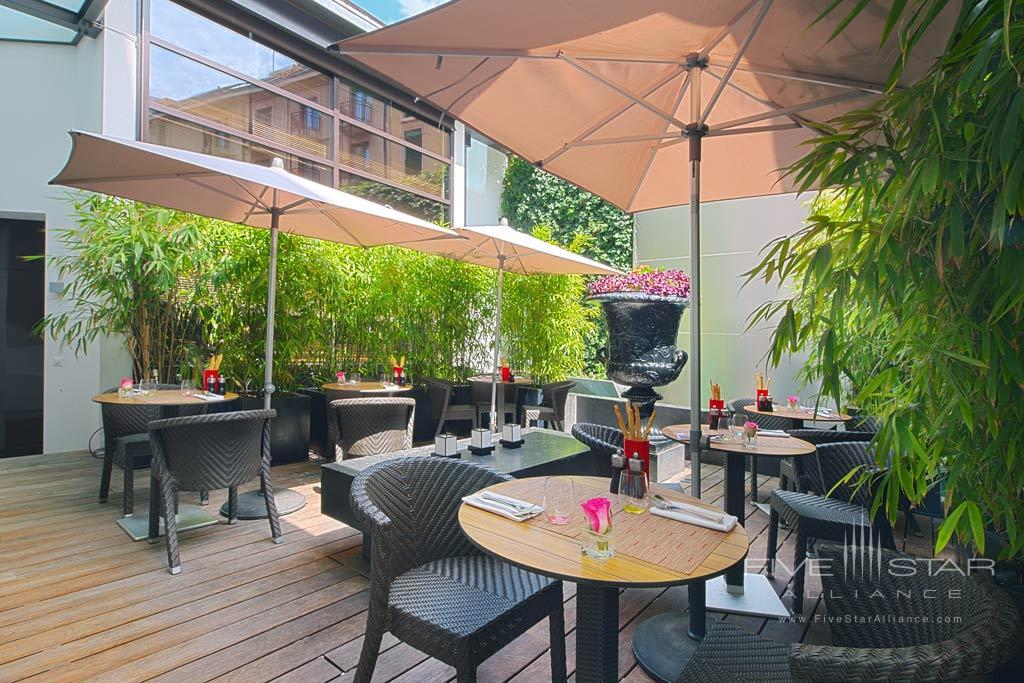 Terrace Dining at Eastwest Hotel, Geneva, Switzerland