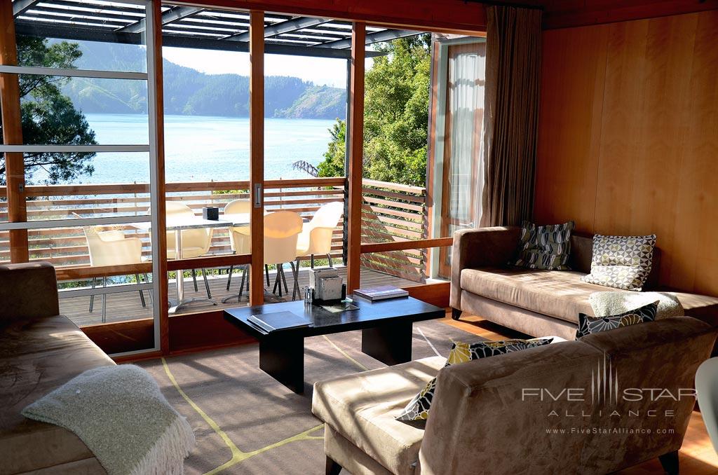 Apartment Living Area at Bay of Many Coves Resort, New Zealand