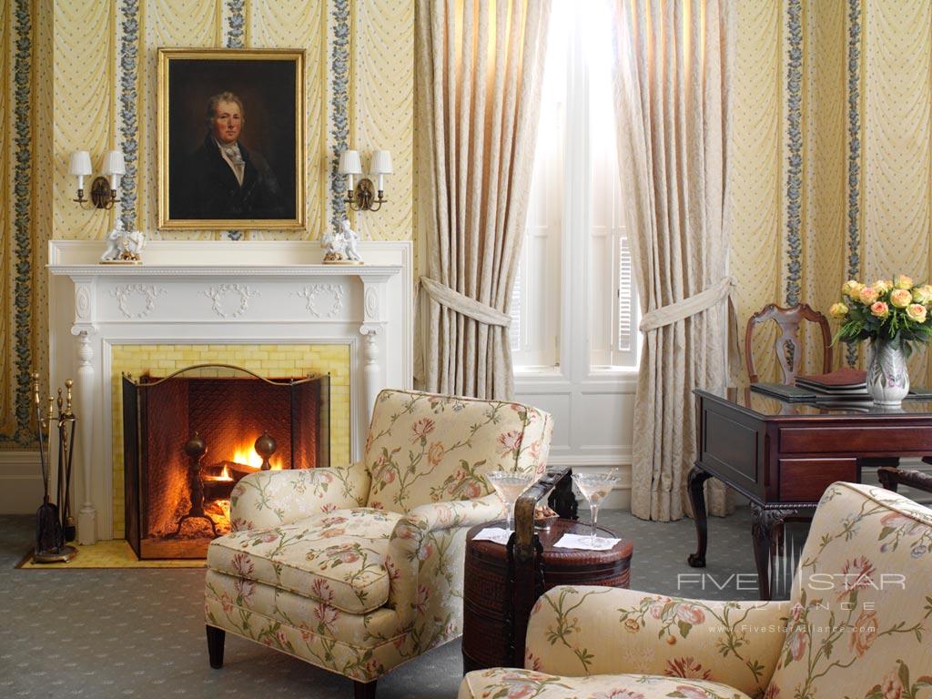 Guest Room Lounge at Blantyre, Lenox, MA