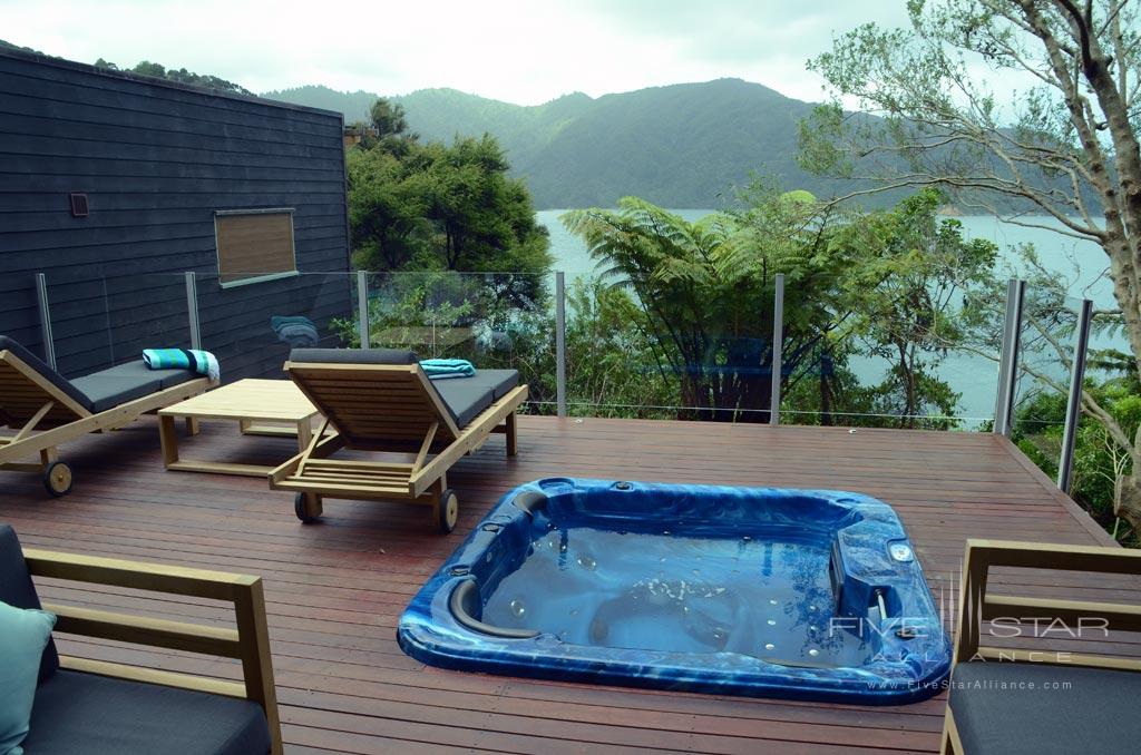 Jacuzzi at Bay of Many Coves Resort, New Zealand