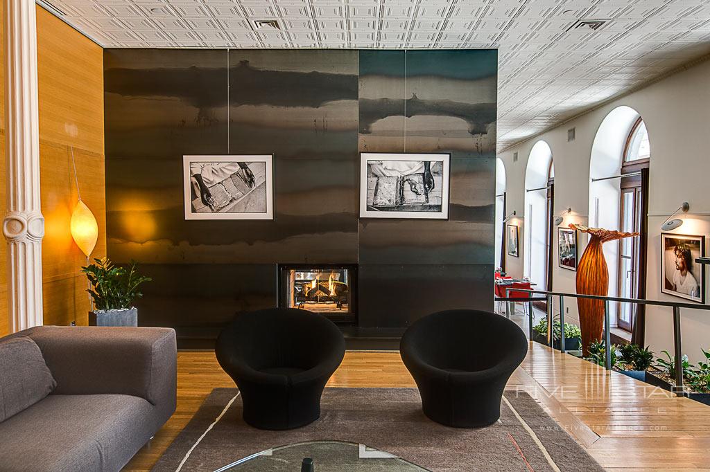 Library of Hotel Gault, Montreal, Quebec, Canada