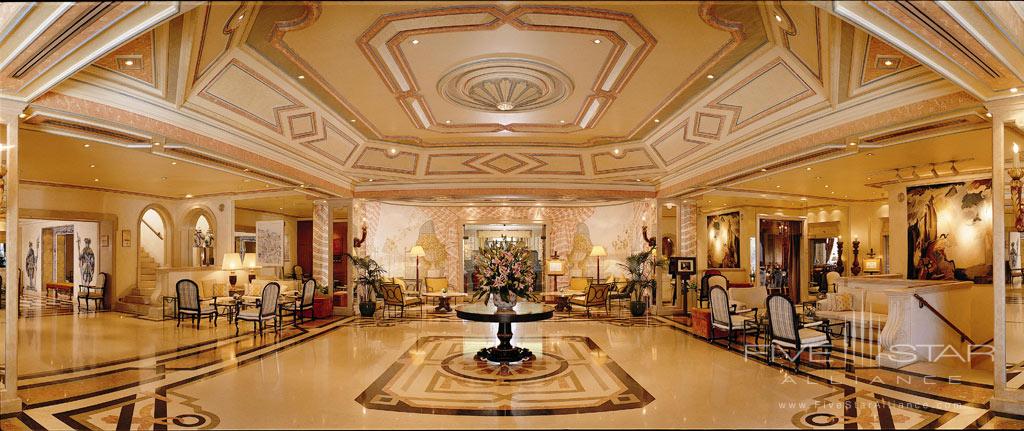 Lobby of Olissippo Lapa Palace, Lisbon, Portugal