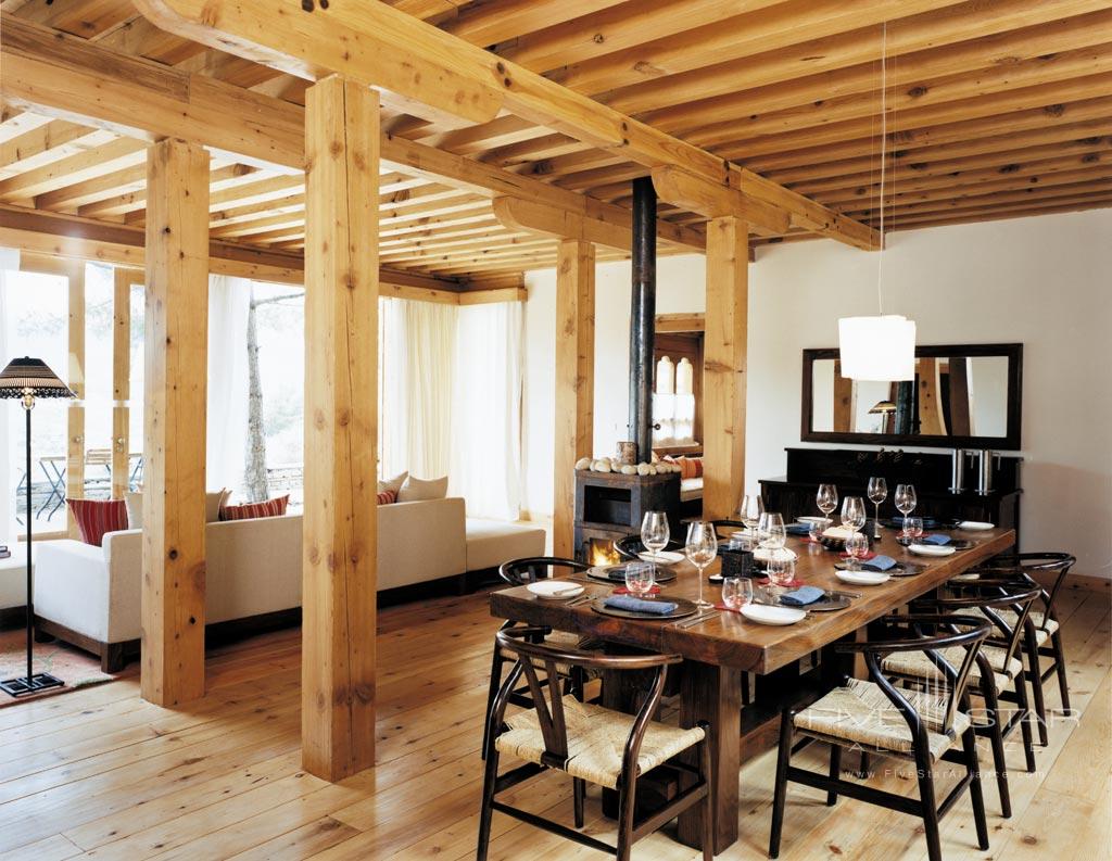 Villa Dining Room at COMO Uma Paro, Paro, Bhutan