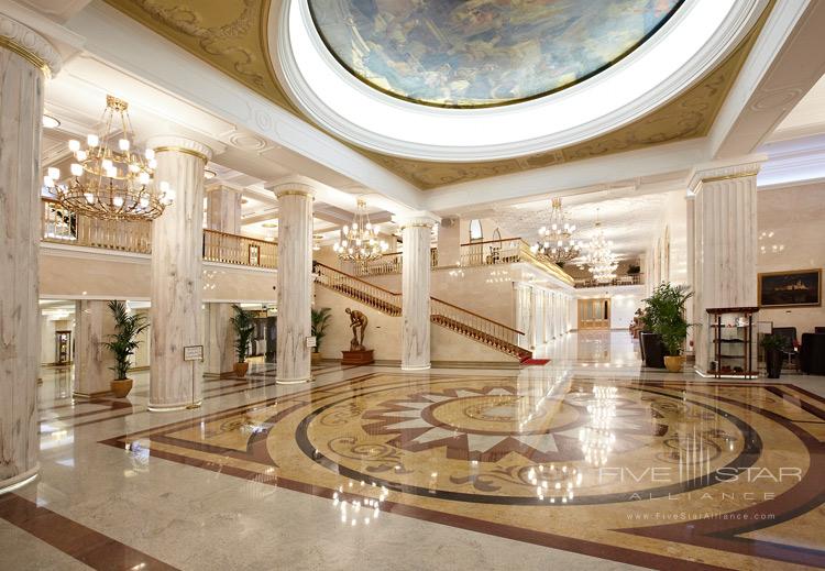 Lobby of Radisson Royal Hotel Moscow, Russia