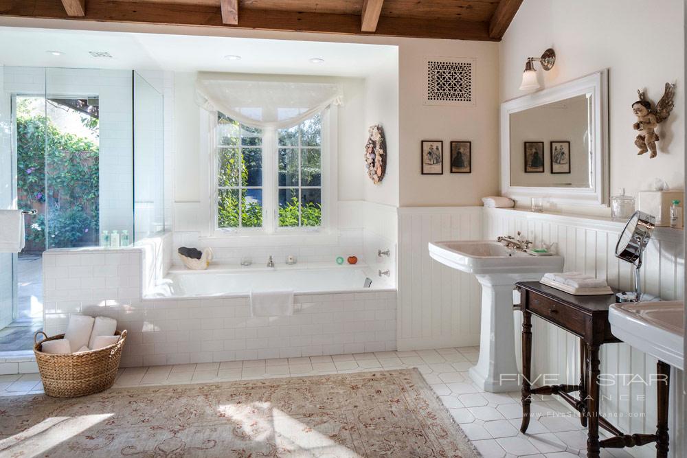 Wildflower Garden Cottage Oak Bathroom at San Ysidro Ranch, Santa Barbara, CA