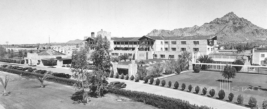 Historical photo of the Arizona Biltmore Hotel from April 1937.