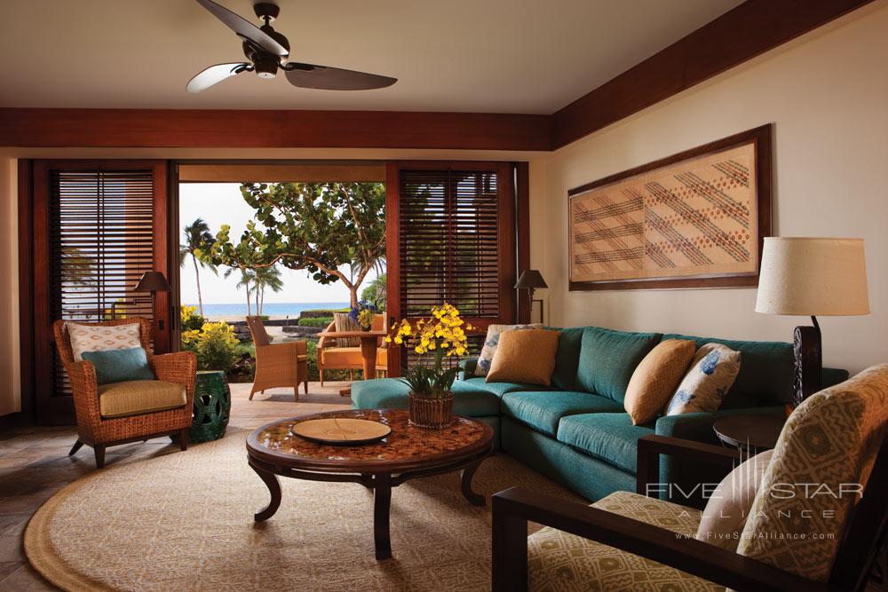 Suite Living Room at Four Seasons Hualalai Kona, Hawaii, United States