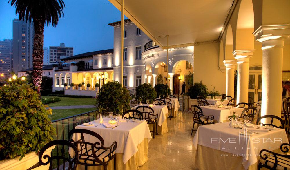 Terrace Dining at Country Club Lima Hotel, Peru