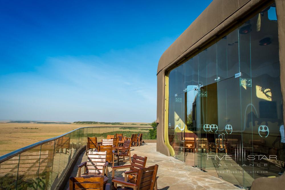 Lobby and Balcony Lounge at Mara Serena Safari LodgeMasasai Mara, Kenya