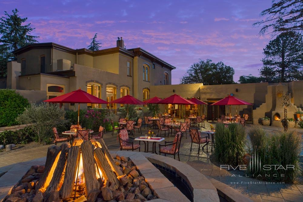 Patio Dining at La Posada De Santa Fe Resort and Spa, Santa Fe, NM