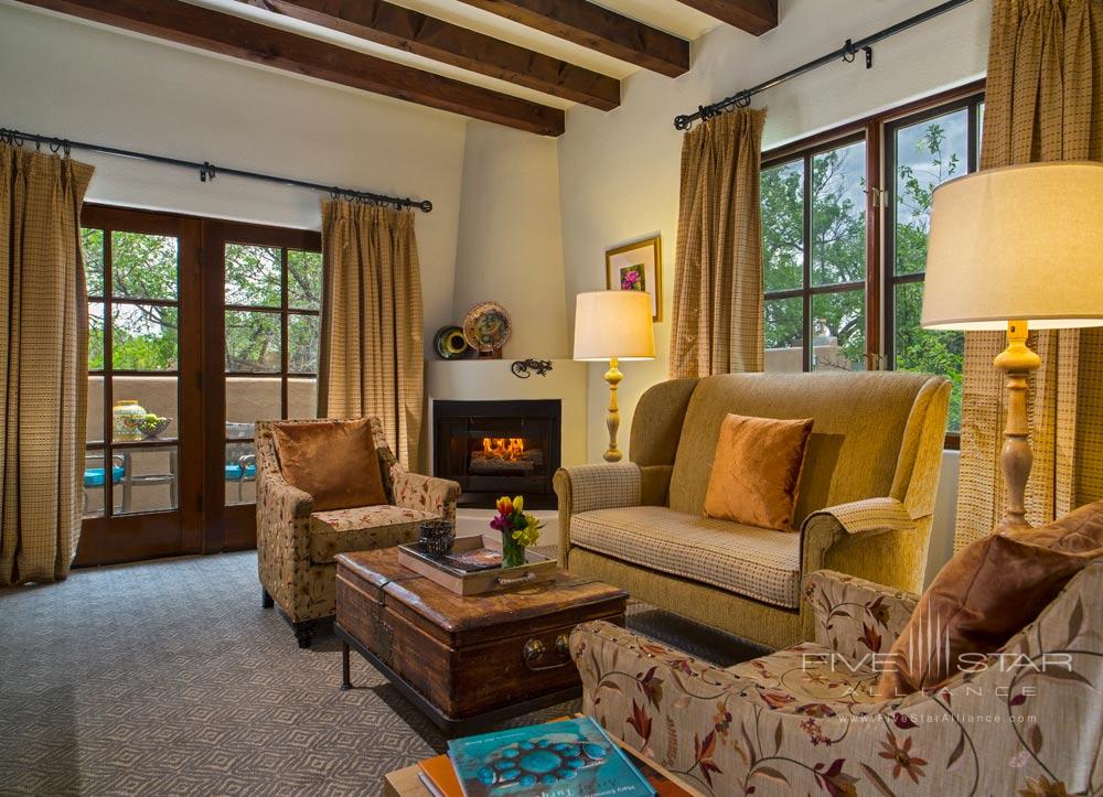 Spa Suite Living Room at La Posada De Santa Fe Resort and Spa, Santa Fe, NM