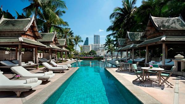 Set amidst stunning views over the Chao Phraya Riverwatch the world go by at The Pool as you recline on one of the luxurious sun loungers or seek shade in the comfort of one of 12 traditional Thai salas with your favourite cocktail and a light snack from the pool bar.