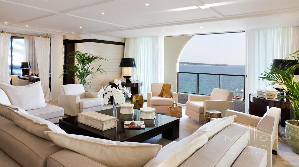Suite Living Room at Hotel Barriere Le Majestic Cannes, France