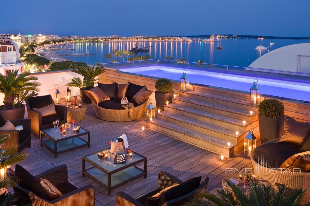 Rooftop Lounge at Hotel Barriere Le Majestic Cannes, France