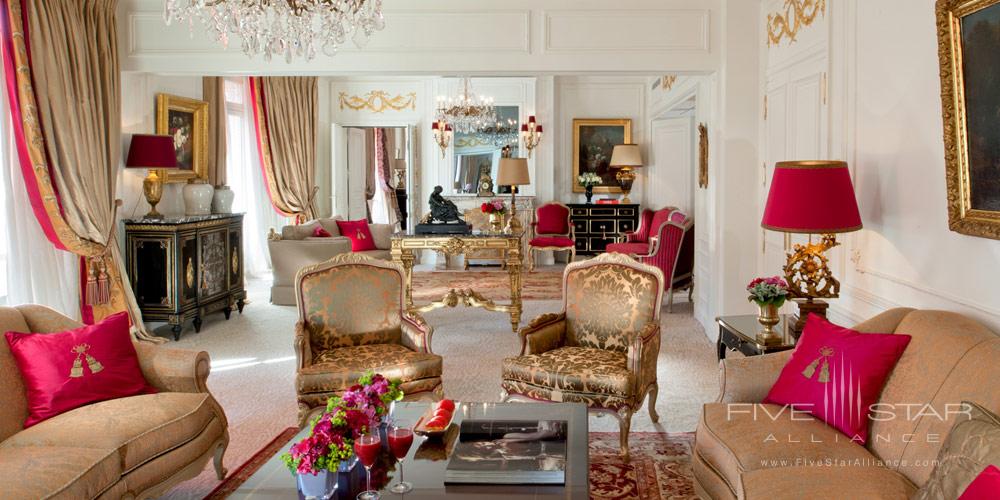 Royal Suite Living Room at the Hotel Plaza Athenee Paris