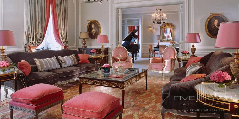 Eifel Suite Living Area at the Hotel Plaza Athenee Paris