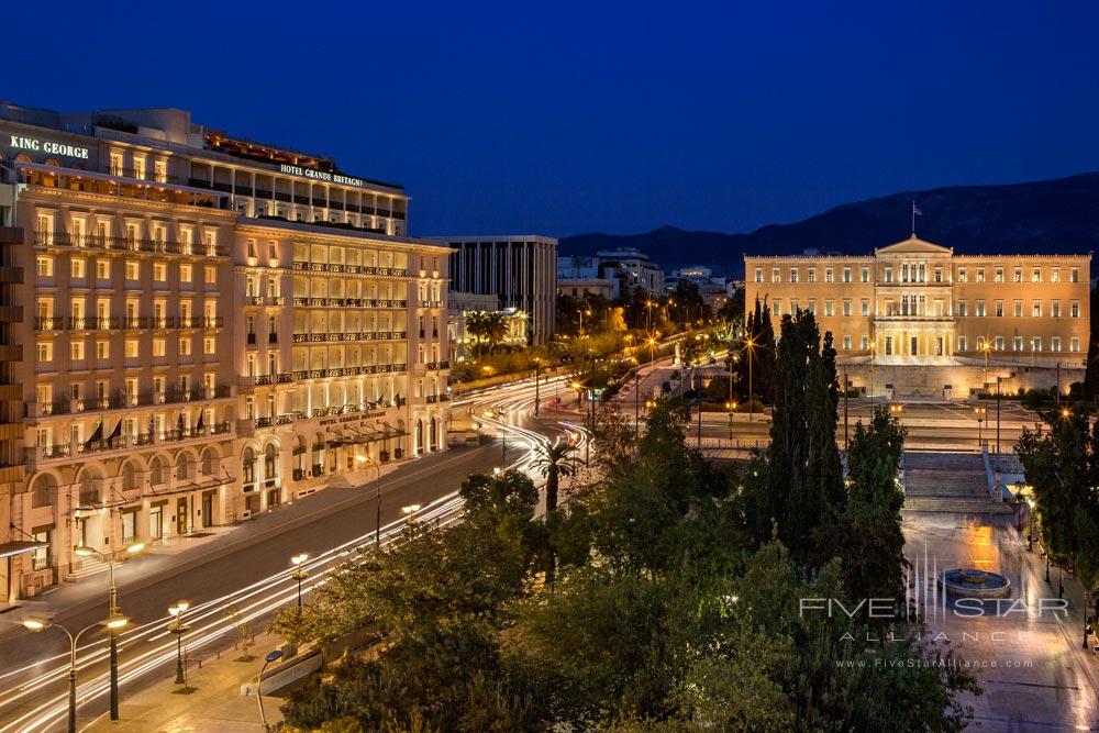 Exterior of King George Palace Athens, Greece