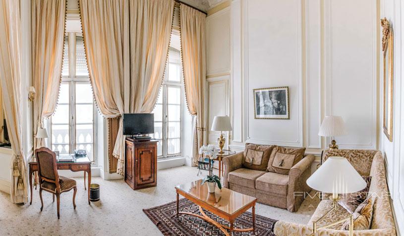 Living Area of Suite at Hotel Du Palais