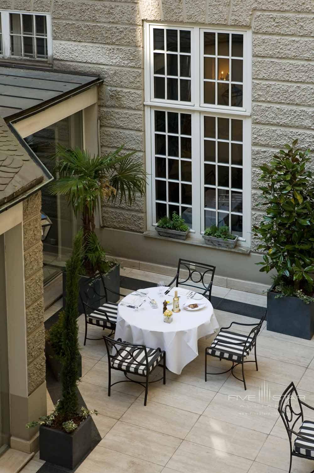 Courtyard Terrace at Excelsior Hotel Ernst in Cologne, North-Rhein Westphalia, Germany