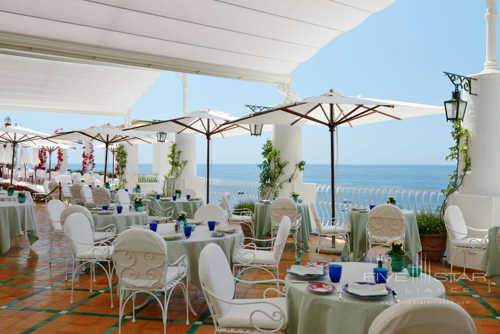 Terrace Dining at Le Sirenuse, Positano, Italy