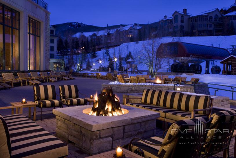 Outdoor fireplace at the Park Hyatt Beaver Creek Resort and Spa