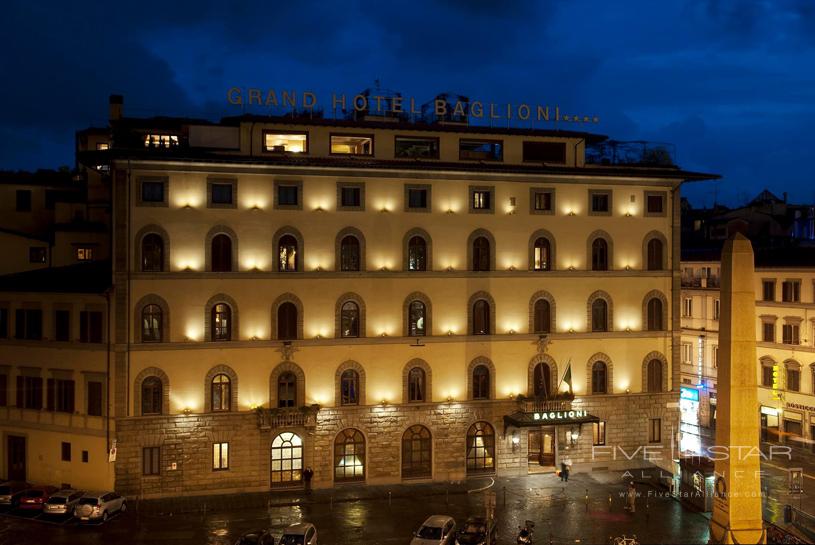 Grand Hotel Baglioni Exterior at Night