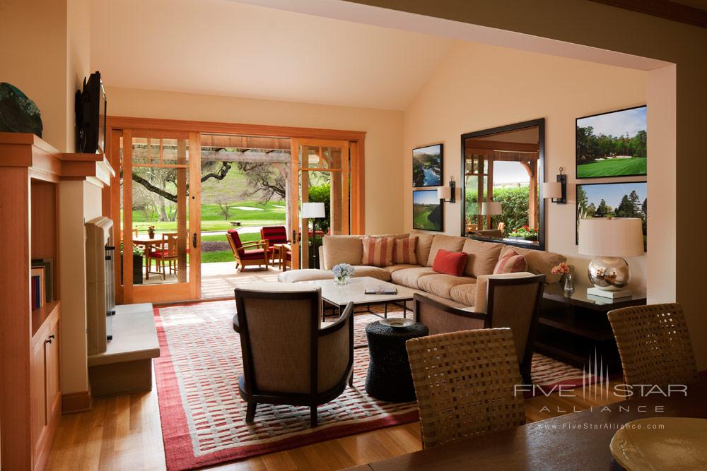 Fairway Home living area at CordeValle, a Rosewood Resort in San Martin, CA, United States