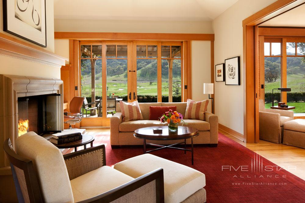 Villa living area at CordeValle, a Rosewood Resort in San Martin, CA, United States
