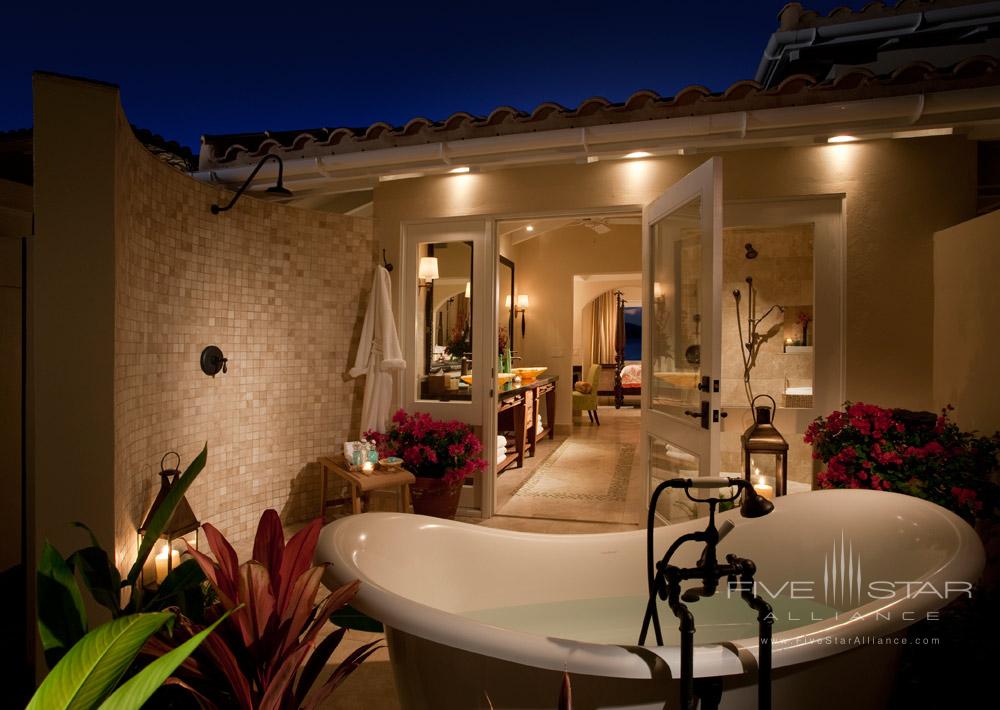 Jumby Bay suite outdoor bath, St Johns, Antigua And Barbuda