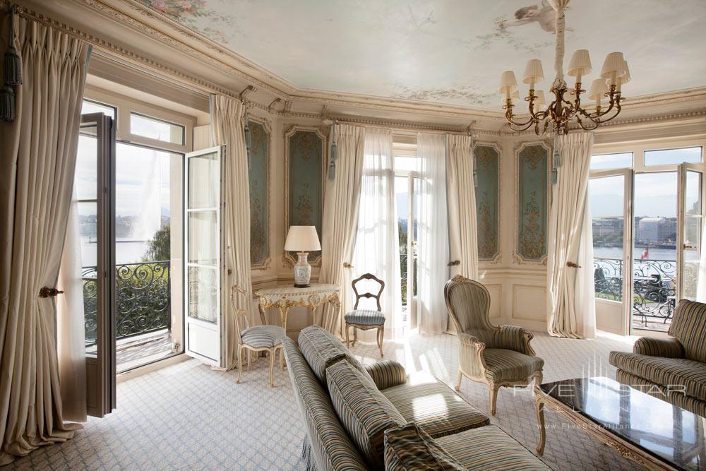 Suite Lounge at Beau Rivage Geneva, Switzerland