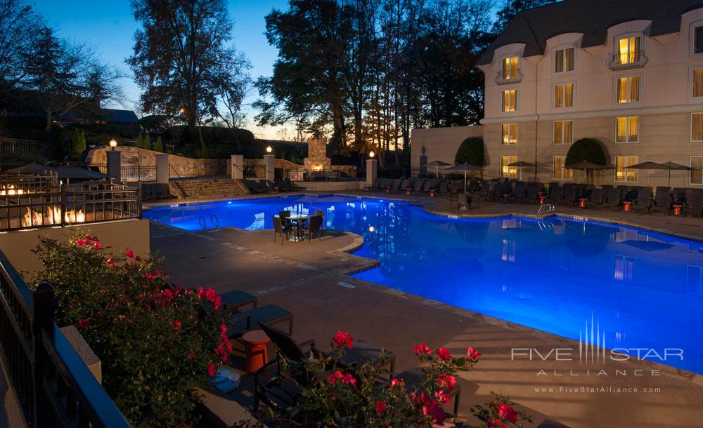 Outdoor Pool in the evening at Chateau Elan Winery and Resort, Braselton, GA