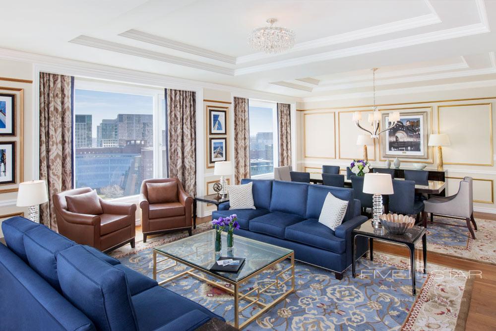 Presidential Suite Living Room at Boston Harbor Hotel, Boston, MA