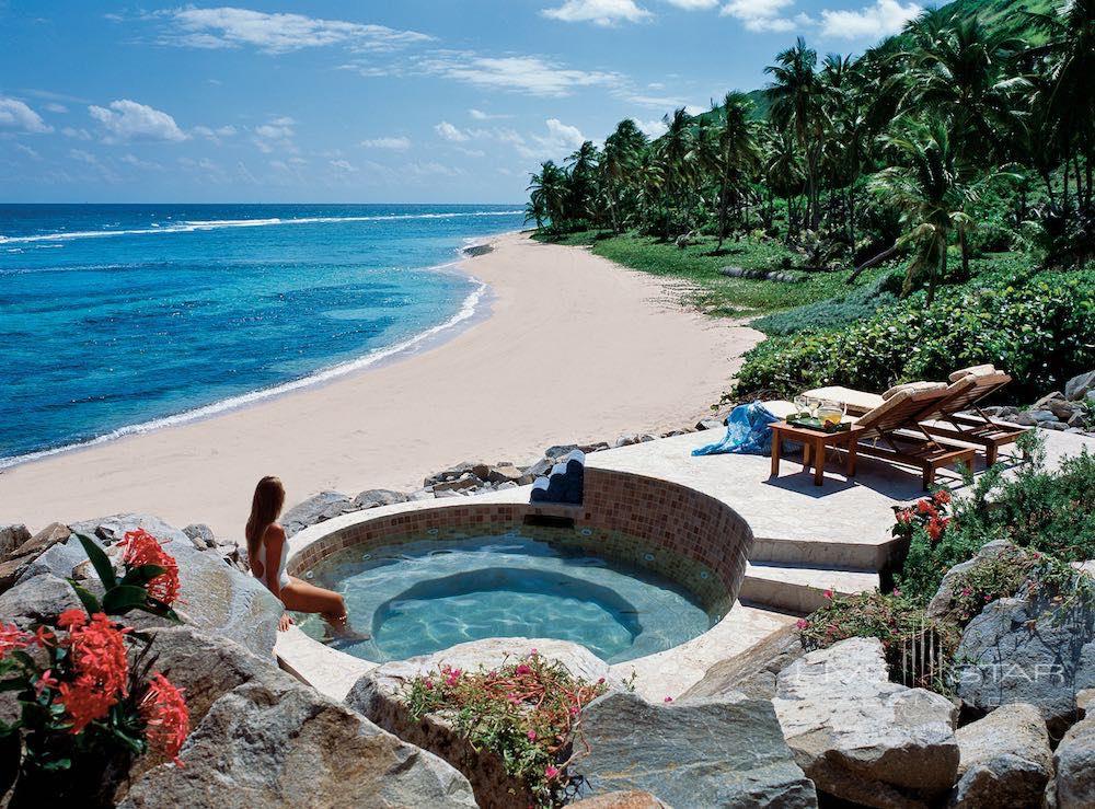 Spa Whirlpool on Big Reef Bay and Beach at Peter Island Resort &amp; Spa