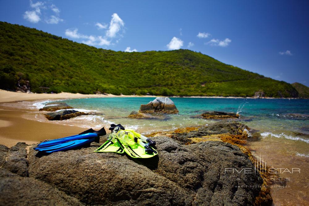 Snorkeling on White Bay Beach at Peter Island Resort &amp; Spa, Peter Island, British Virgin Islands