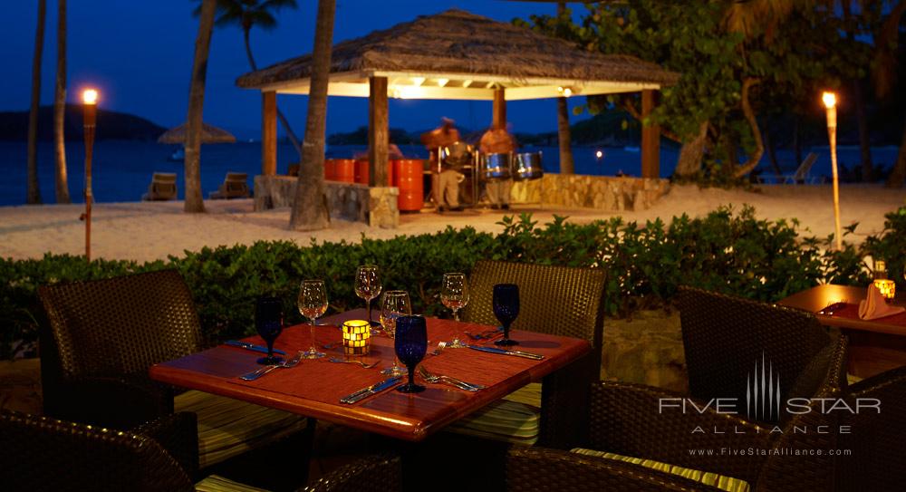 Deadmans Beach Bar and Grill Table at Peter Island Resort &amp; Spa, Peter Island, British Virgin Islands