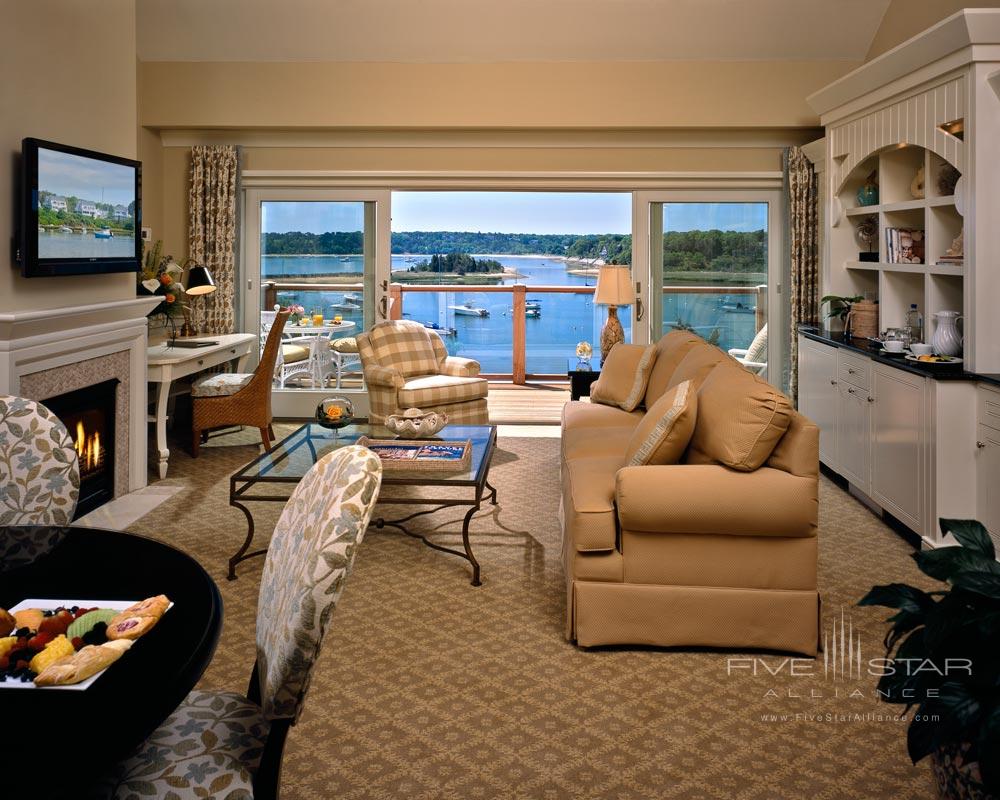 Round Cove Suite Living Area at Wequassett Inn, MA