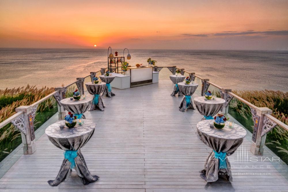 Destination weddings just got better with the opening of SKY, a breathtaking new cliff-top open-air wedding venue at AYANA Resort and Spa. Floating 115 feet above the Indian OceanSKY offers spectacular 180-degree oceansunset and mountain viewsand maximum privacy for this most romantic of days