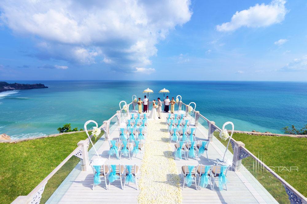 Destination weddings just got better with the opening of SKY, a breathtaking new cliff-top open-air wedding venue at AYANA Resort and Spa. Floating 115 feet above the Indian OceanSKY offers spectacular 180-degree oceansunset and mountain viewsand maximum privacy for this most romantic of days